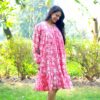 Pink Mulmul Beautifull Women Dress 100% Cotton - Image 3