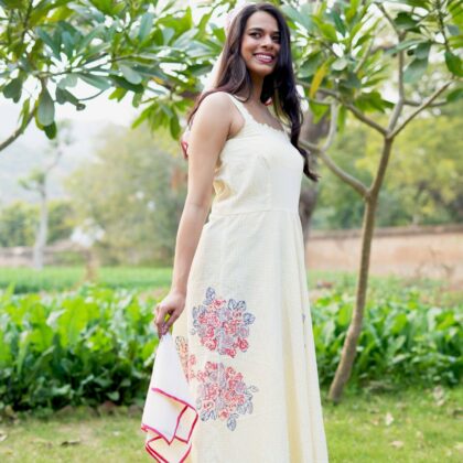 100% cotton floral dress