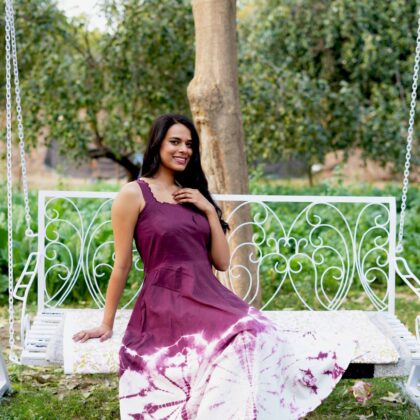Wine color dress