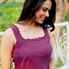 Wine Print Cotton Tie-Dye Sleeveless Long Dress – Stunning & Comfortable Wardrobe Essential at ₹3,399 - Image 2
