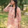 Beautiful Flower Print Mul Cotton Long Dress -4 – Soft, Airy & Elegant Everyday Wear - Image 4