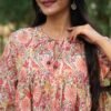 Beautiful Flower Print Mul Cotton Long Dress -4 – Soft, Airy & Elegant Everyday Wear - Image 3