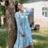 Sky Blue Mul Cotton Short Dress – 6 Lightweight & Elegant Looks - Image 2