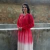 Red & White Print Cotton Long Dress – Stunning & Comfortable Wardrobe Essential - Image 6
