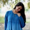 Blue & White Cotton Long Dress – 7 Effortlessly Elegant Essentials - Image 3