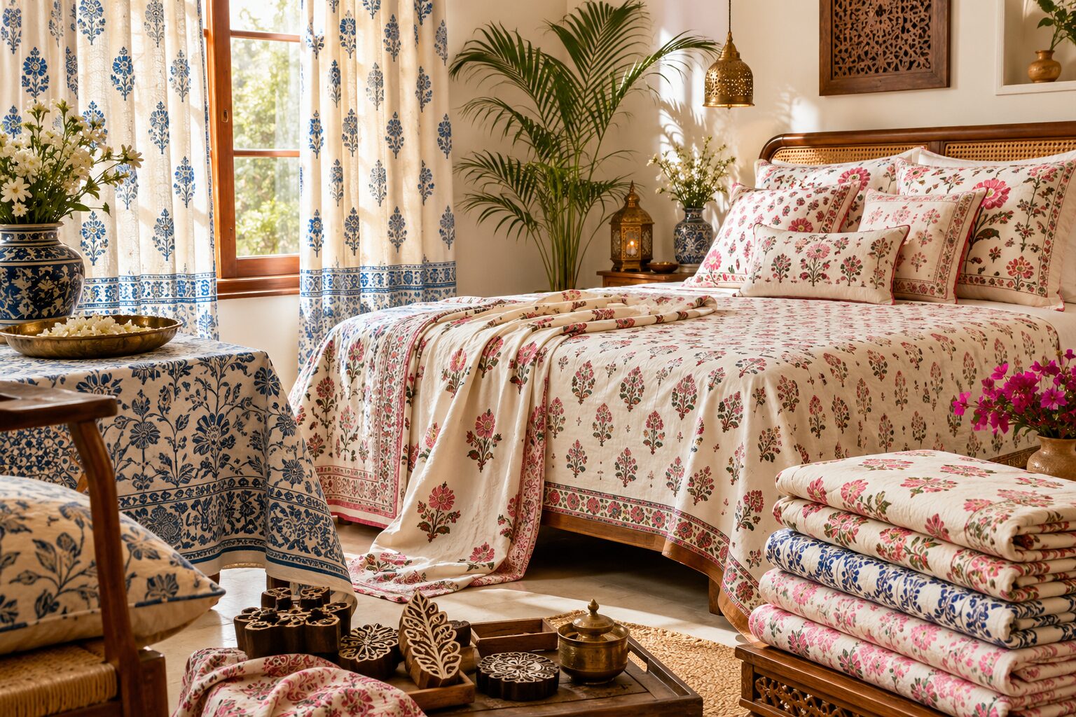 Buy Sanganeri Block Print Online – Bring Timeless Rajasthan Craftsmanship to Your Home